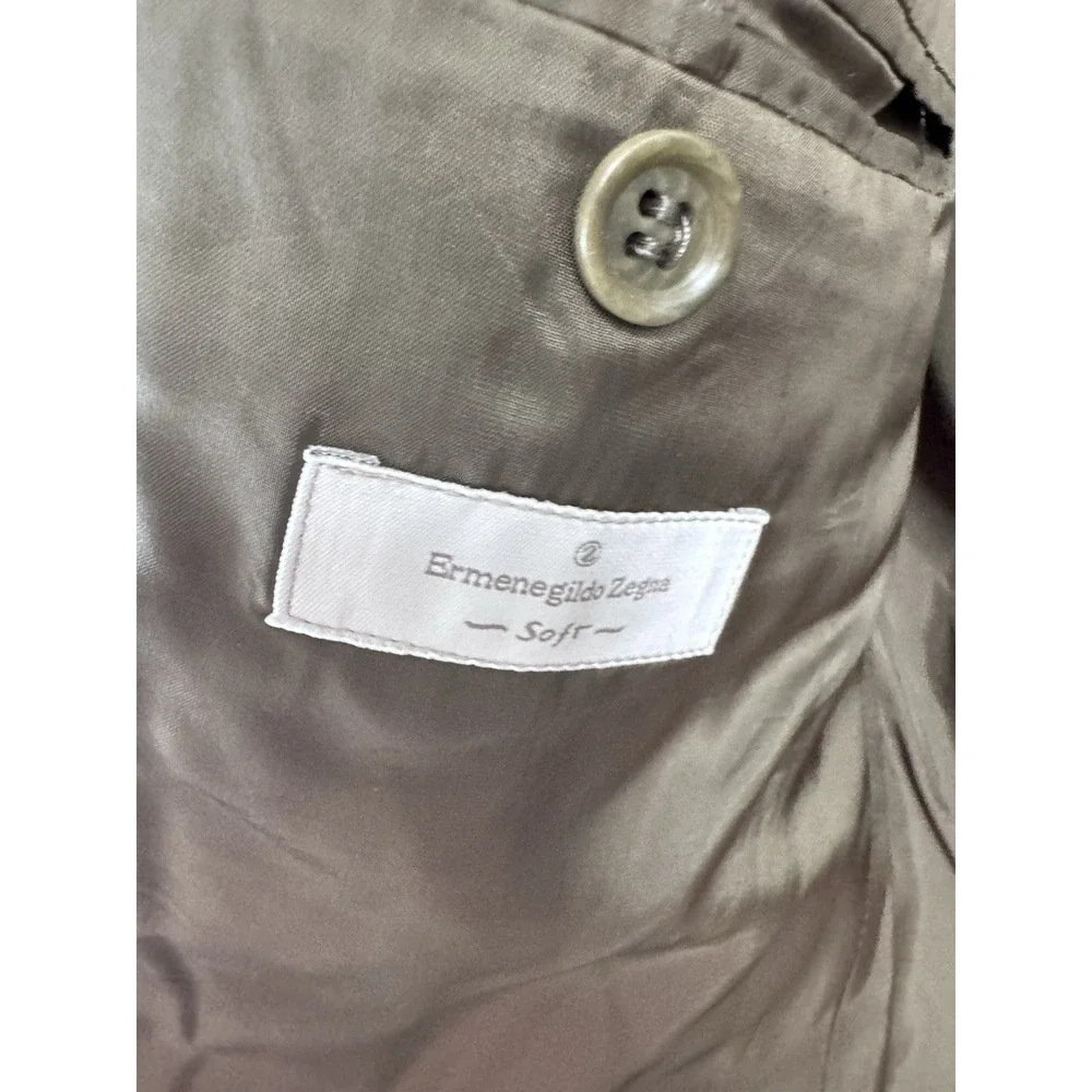 Ermenegildo Zegna 100% Wool Blazer Men's 44R Green Made‎ in Switzerland Luxury